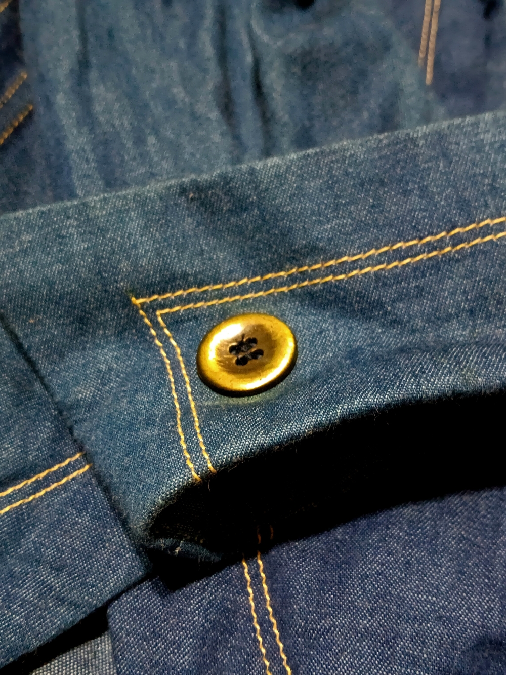 Vintage Megan Moore Size 6 One Button Women’s Denim Blazer Jacket Blue 80s - Picture 9 of 12